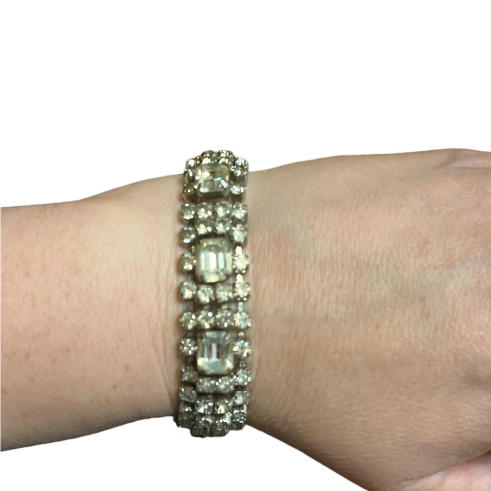 Vintage Clear Rhinestone Bracelet
